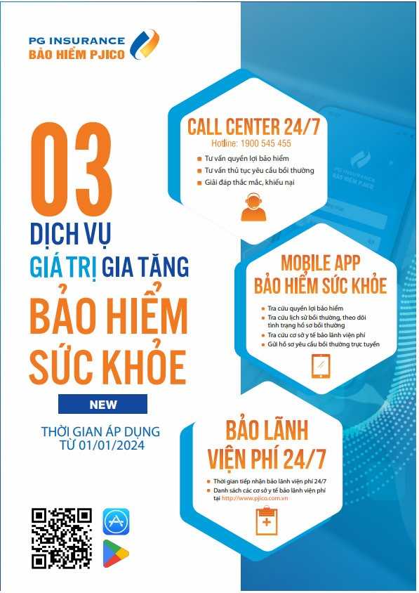 Các dịch vụ giá trị gia tăng hoàn toàn mới từ Bảo hiểm sức khỏe PJICO