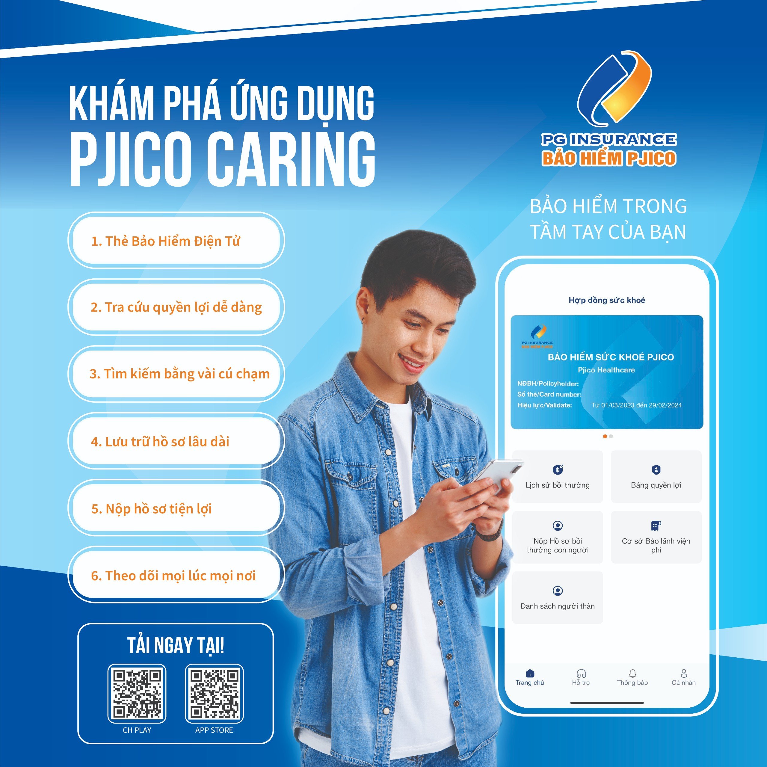 Khám Phá Ứng Dụng Di Động PJICO Caring: Bảo Hiểm Trong Tầm Tay Của Bạn!