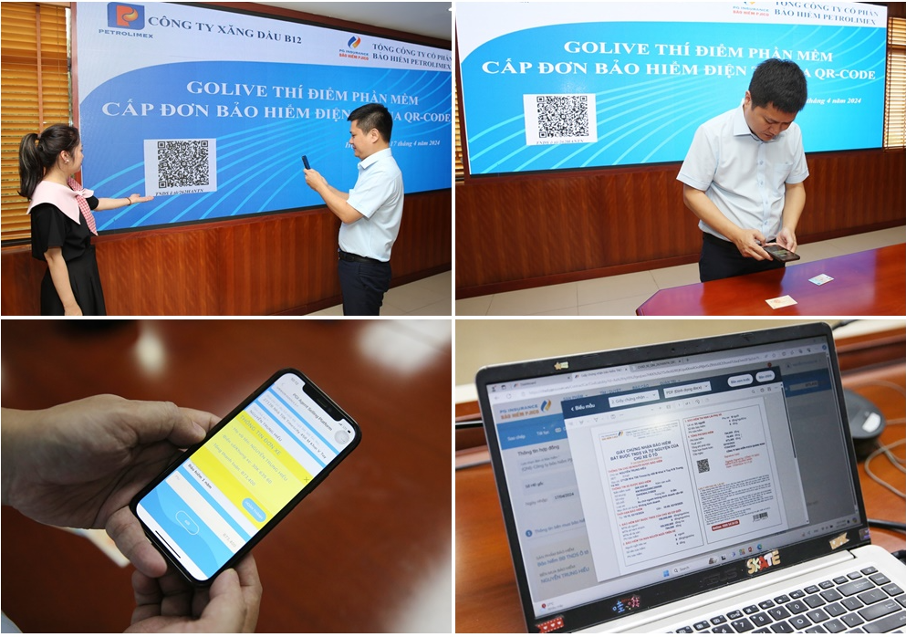 PJICO tổ chức Golive thí điểm cấp đơn bảo hiểm điện tử thông qua mã QR-Code tại B12
