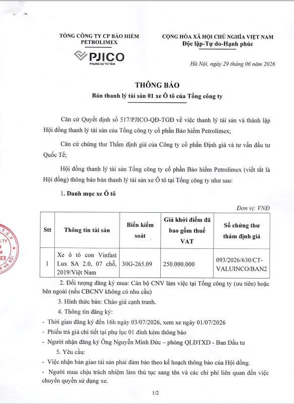 thông báo
