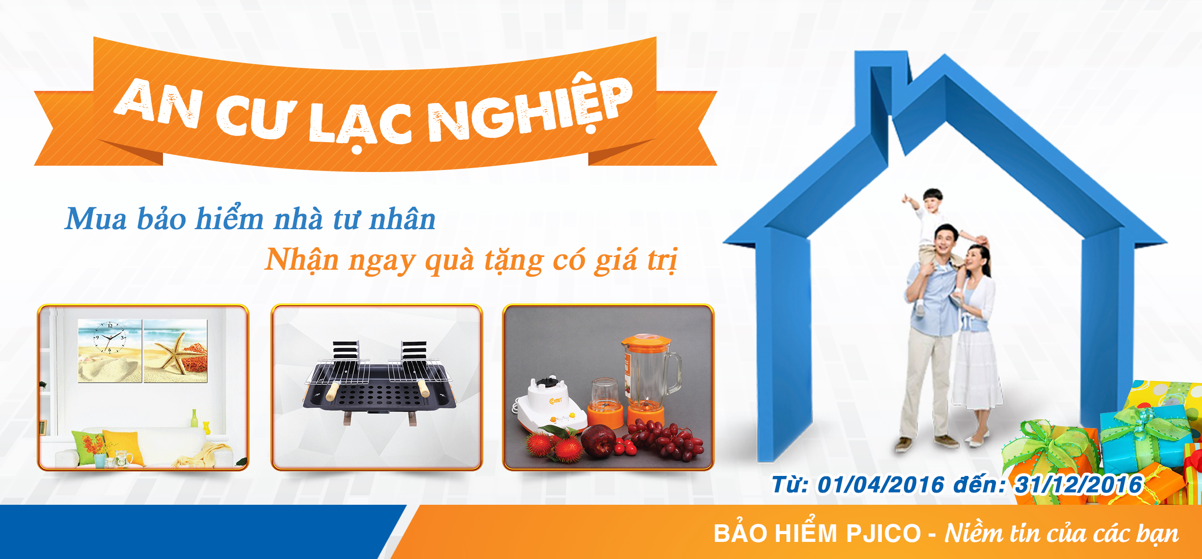PJICO tặng quà hấp dẫn khi tham gia Bảo hiểm Nhà tư nhân